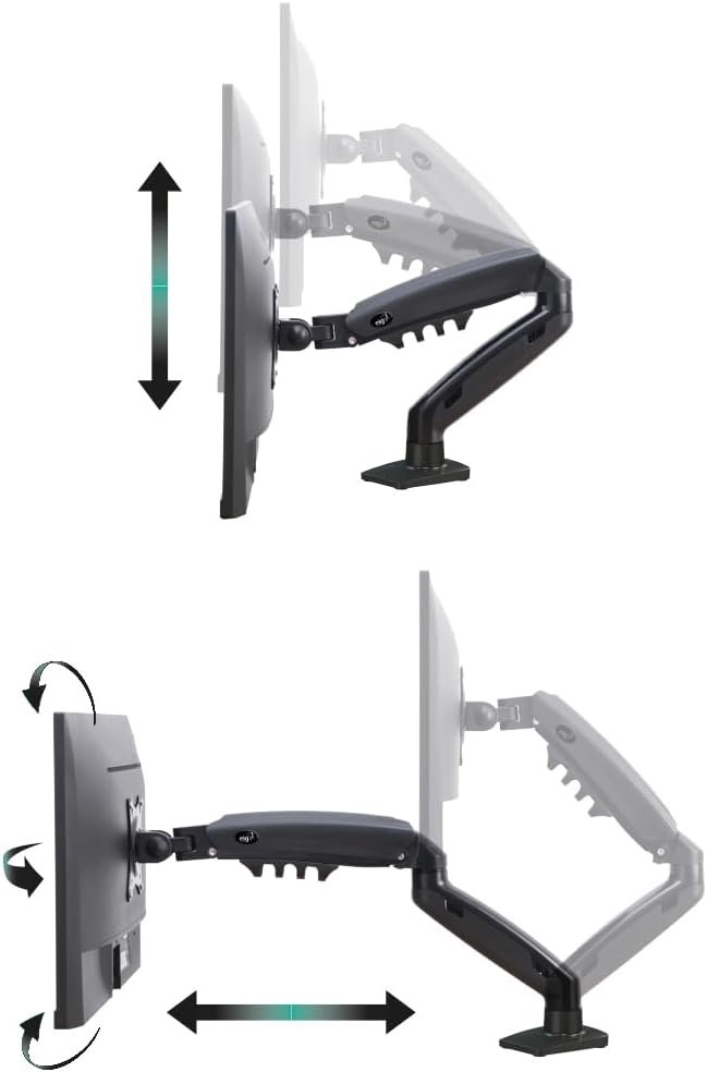 Suporte Articulado ELG F80N — produtos para home office, suporte ergonômico para monitores de 17 a 32 polegadas