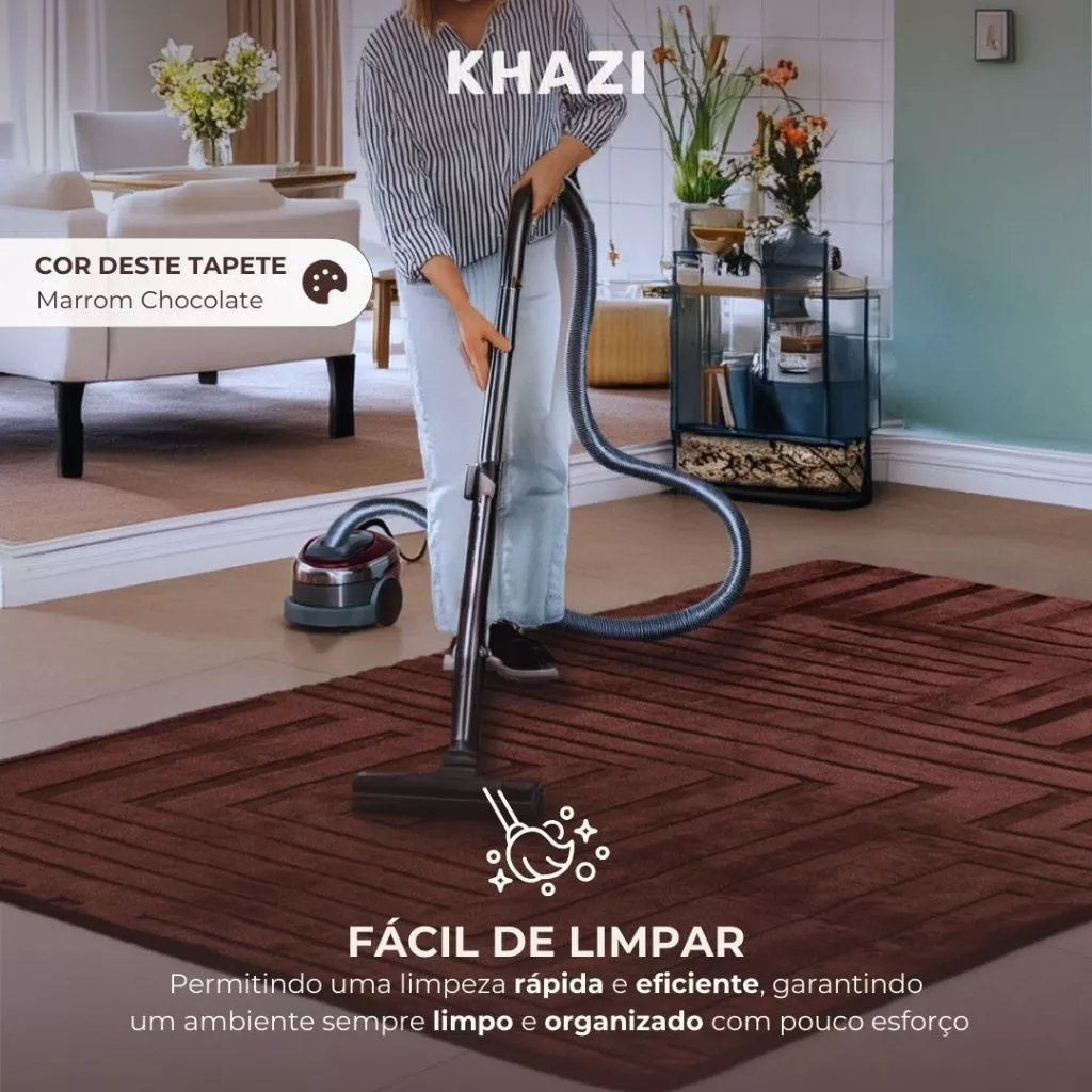 Tapete Antiderrapante Aveludado Itália 2x3m Premium para Sala e Quarto